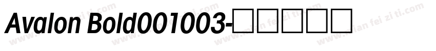 Avalon Bold001003字体转换